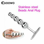 5 Beads Gradual Stainless Steel Butt Plug ,  Metal Booty Beads Anal Plug , Anal Vagina Tease Massager Trainer Anal Sex Toy