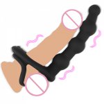 Penis Rings Butt Plug Anal Beads Dildo Vibrator 10 Mode Sex Toys for Men Prostate Massage Delay Ejaculation