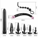 10 Pcs Vibrator Butt Anal Plug Set Vibration Sensuality Vibrating Butt Beads Kit Sexual Prostate Massager Sex Toys for Couples