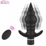 Ikoky, IKOKY 9 Mode Butt Plug Male Prostate Massager Sex Toys For Men Women Anal Beads Vibrator Erotic