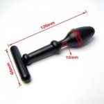 New Fetish Anal Sex Toys Solid Aluminum Removable Anal Plug Metal Butt Plug With Handle Unisex Sex Products Adult Sex Stopper