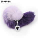 Fox, Loverkiss Man-made Anal Fox Tail with Metal Anal Plug Erotic Anal Sex Toys for Woman Man,Anal Plug Tail Sex Products