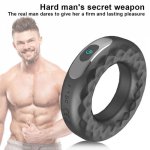 Vibrating Penis Ring Silicone Cock Ring Delay Ejaculation Erection Lock Ring Penis Vibrator Long Lasting Erotic Sex Toys for Men