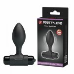 Butt Plug Vibrator 10 Frequency Strong Vibration Silicone Back Court Massager Handle Pull Ring Vibration Anal Plug