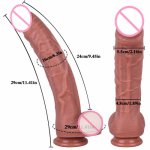 Realistic Huge Dildo Super Long Soft Penis Dick Female Masturbator Medical Silicone Suction Cup XXL Dildos for Women Sex Toys