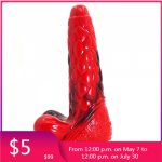 Faak, FAAK Animal Penis Color Personality Silicone Masturbation Device for Men and Women Anal Anal Plug Large Thick Fake Penis