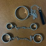 1.2KG Heavy Metal Slave Neck Collar Handcuff Wrist Ankle Cuffs Bdsm Fetish Sex Bondage Restraint Adult Game Sex Toys For Couples