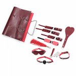 Bdsm Bondage Set 7pcs Leather Handbag Whip Restraints Collars Ankle Cuff Handcuffs For Sex Toys for Couples Adult Toys