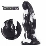 YC-AA226 Alien Dildo Black+white Mixed Silicone Health&Pretty Adult Sex Toys For Couple Anal Plug Masturbation Massage Vaginal