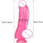 27cm Huge Realistic Dildo Anal Plug Flexible Dildo Powerful Sucker PVC Dildo Female Masturbation Anal Beads Sex Toys For Male
