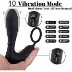 Wireless Remote Control Vibrator with ring Silicone Anal Butt Plug For Men Couple Prostate Massage Sex Toy Penis Training Ring
