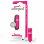 Podręczny wibrator pocisk - The Screaming O Charged Vooom Bullet Vibe  Różowy