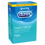 Durex, Prezerwatywy klasyczne - Durex Classic Natural Condoms 20 szt 