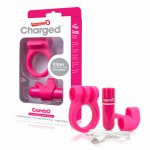 Screaming O, Zestaw mini wibrator plus pierścień i nakładka - The Screaming O Charged CombO Kit #1  Różowy