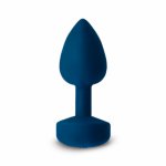 Wibrujący plug analny - Fun Toys Gplug Large 3,9cm Niebieski