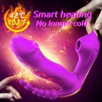 Sucking Clit Panties Vibrator with Wireless Remote Control for Women G-Spot Clitoris Sucker Heating Dildo Sex Toys for Couples