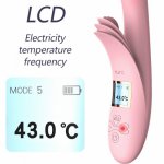 Female Masturbation Vibrator Heating Tongue Tapping LCD Clitoral Stimulation G-spot Massage Vagina Massage Dildos Adult Sex Toys