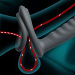 Ins, Male double-insertion fine ring wearable masturbation prostate massager vibrating anal plug clitoral stimulation porn toys