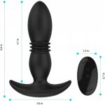 Thrusting Anal Vibrator Sex Toys Prostate Massager for Men 7 Thrusting Vibration Wearable Anal Thruster Vibrating Butt Plug