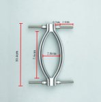 Stainless Steel Pussy Clamp Labia Chastity Spreader Stretcher BDSM,Easy Access to Clitoris Vagina Bondage,Sex Toys For Couples