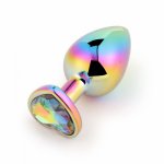 Metal Anal Plug Heart-Shaped Colorful BDSM Butt Plug Anus Dilator Masturbation Toys for Couples Anal Stimulate Sexy Products