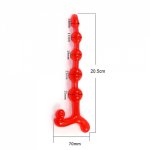 VETIRY Long Anal Bead Silicone Anal Plug Butt Plug Vagina Stimulate Masturbation Sex Anal Toys for Women Adult Products