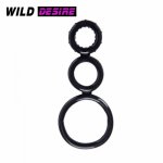 New 3 Rings Soft Silicone Cock Ring Adjustable Toys For Men Gay Strapon Sex Shop Accessories On Penis Ring on a Member Intimate