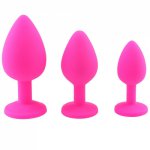 100%Silicone Butt Plug Anal Plugs Unisex Sex Stopper S/M/L 3 Different Size Adult Toys for Men/Women Anal Trainer For SM  Plug