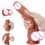 Realistic Dildo Foreskin G spot Clitoris Stimulate Penis Soft Silicone Huge Dick Sex Toys for Women Adult Store Female Sex Toy