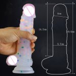 Jelly Medical silicone Dildo Realistic Adult Toys Soft Strapon Artificial Penis Large Dildo Bullet colourful Sex Toys for Woman