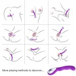 10 Modes G-Spot Dildo Vibrator Soft Silicone Waterproof Massager Female Vagina Clitoris Stimulato Masturbator Sex Toys For Woman