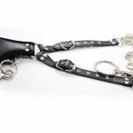 Open Leg Leather Handcuffs BDSM Bondage Gear Slave Posture Collar with Leg Arm Restraint Cuffs Sex Toys for Couples Adult Games