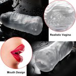 Electric Male Masturbator Cup for Men Sucking Vibrator Penis Stimulation Realistic Vagina Pussy Blowjob Oral Adult Sex Toys Tool