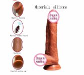 Vibrating Dildo Wireless Remote Telescopic Vibrator Silicone Big Penis Heating Realistic Dildo G Spot Massage Sex for Women