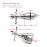 Adjustable Stainless Steel Smooth Metal Anal Lock outdoor Butt Plug Spread Dildo Extender Prostate Massager Gay Couple Sex Toys