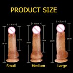 Realistic Sliding Foreskin Anal Dildo With Suction Cup G Spot Stimulate Soft Fake Penis Dick Sex Toys For Women Masturbation