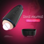 Oversize Automatic Strong Vibrator 12 Ffrequency Male Masturbation Cup Realistic Vagina Real Pussy Deep Throat Sex Toy For Men