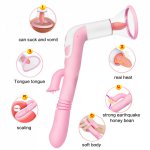 New Clitoris Stimulator Tongue Vibrating Sucking Vibrator Blowjob Nipple Sucking Dildo Sex Toys for Women Oral Licking Vagina