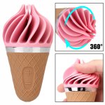Mini Ice Cream Sex Vibrator G Spot Clitoris Stimulator Cone Sex Toy for Women Soft Silicone 7 Frequency Adult Sex Shop
