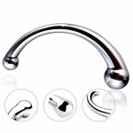 Double Ended Stainless Steel G Spot Wand Massage Stick Pure Metal Penis P-Spot Stimulator Anal Plug Dildo Sex Toy for Women Men