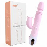 12 Speed Telescopic Vibrator Sex Toys Woman Vagina Masturbation Tongue Clitoral Stimulation Rechargeable Vibrator For Women