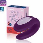 Satisfyer Double Joy app controlled vibrator silicone sex toys for couples 10 vibration IPX7 waterproof vibrators for women shop
