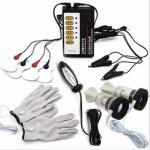 12 Choices Electric Shock Kit, Penis Ring Massage Pad Nipple Clamps Anal Plug Electro Sex Medical Themed Toys, Electro Sex Toys