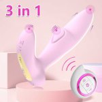 3 in 1 wearable portable panties clitoral stimulator invisible remote control wireless vibrator sex toys for the adult sex shop