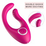 Double Head Vibrator Wireless U Shape Vagina & Anal Massager Adult Sex Toys for Men Woman Couple