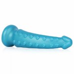 Liquid Silicone Female  Backyard Deep Type Anal Plugs Shaped Ultra-long Anal Plug Soft Butt Plug with Powerful Suction Cup