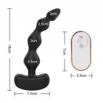 Anal Beads Vibrator Male Prostate Massager 9 Speed Female Masturbation Remote Control Butt Plug Clitoris Stimulator