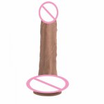 Realistic Dildo with Suction Cup Masturbating Butt Plug Adult Sex Toy for Lesbian Women Couples