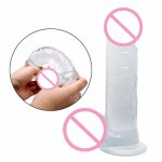 Transparent Suction Cup Crystal Penis Adult Sex Toy For Women Realistic Jelly Dildo Erotic Big Cock Flexible Dongs Sex Shop