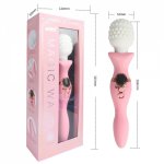 Huge Magic Wand Vibrators For Women, USB Charge Big  Stick Female G Spot Massager Clitoris Stimulator Adult Sex Toys For Woman
